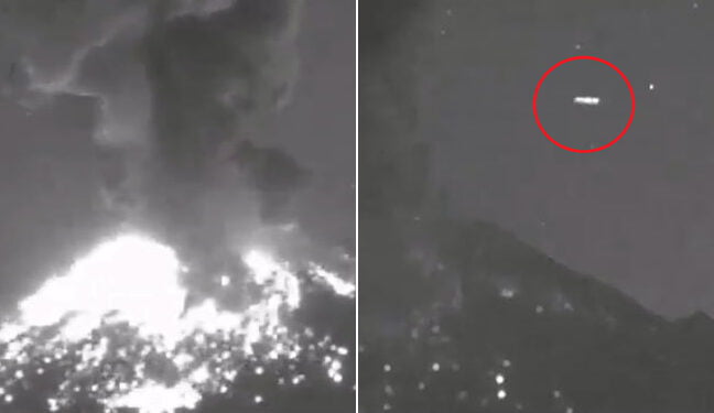 UFO del vulcano Popocatepetl